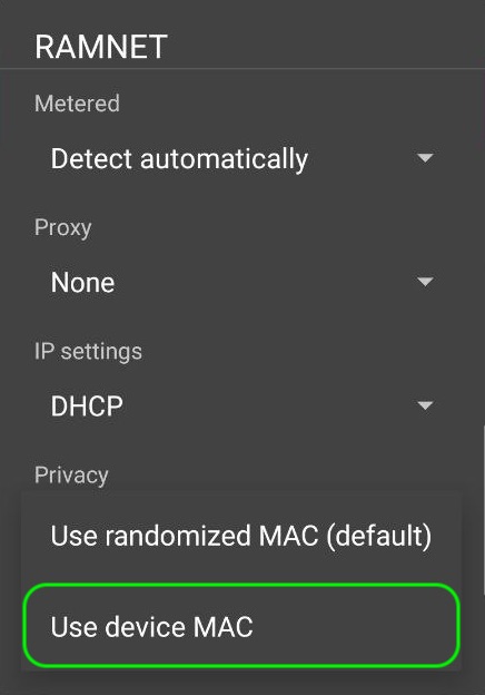 android10 mac random